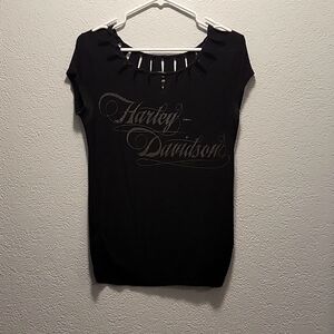 Harley Davidson top,  Black, Small.